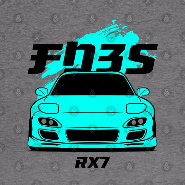 Front cyan rx7 fd3s by GoldenTuners